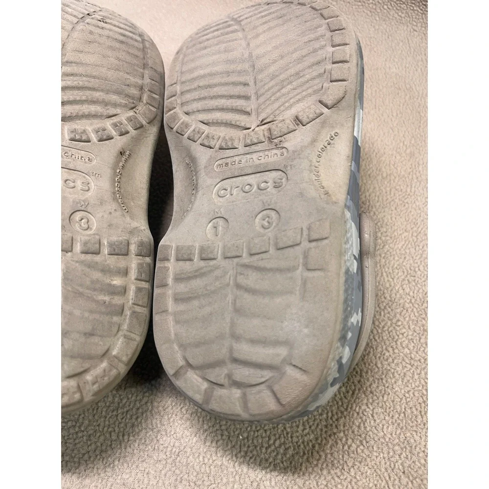 Crocs Classic Clog US Army Strong Digital Camo Gre Military Shoes Kids M1 W3